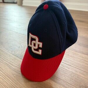 Washington Nationals New Era 39THIRTY Stretch Fit Hat Cap Blue Size M/L